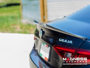 Alfa Romeo Giulia Trunk Spoiler - Carbon Fiber - QV Style - Matte Finish